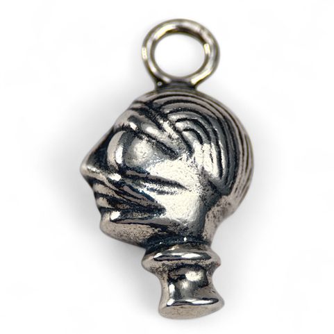 CELTIC HEAD, SILVER, PENDANT