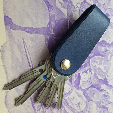 MORLEY, LEATHER KEYCHAIN