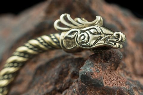 FIANNA, CELTIC DEER, BRACELET, BRASS