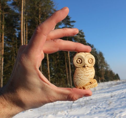 OWL OF GODDESS ATHENA, MAGNET