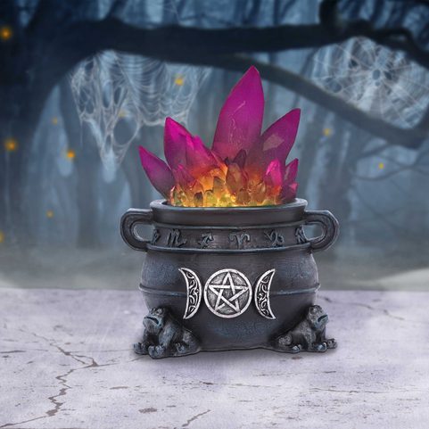 QUARTZ CAULDRON WITH LIGHT-UP CRYSTAL
