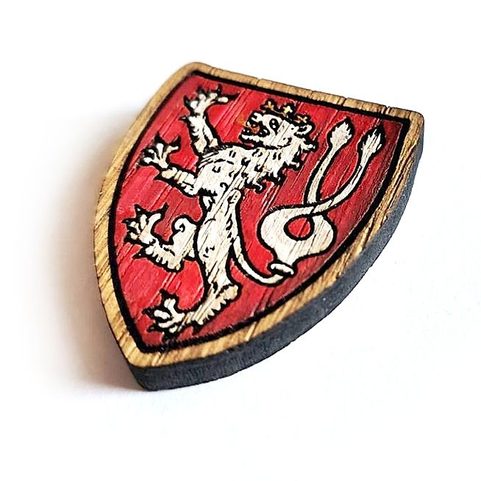 MEDIEVAL COAT OF ARMS WITH CZECH LION, PIN