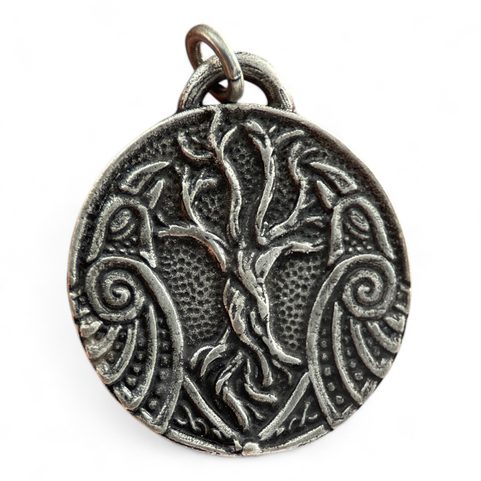 HUGINN AND MUNINN, VIKING TALISMAN, ZINC