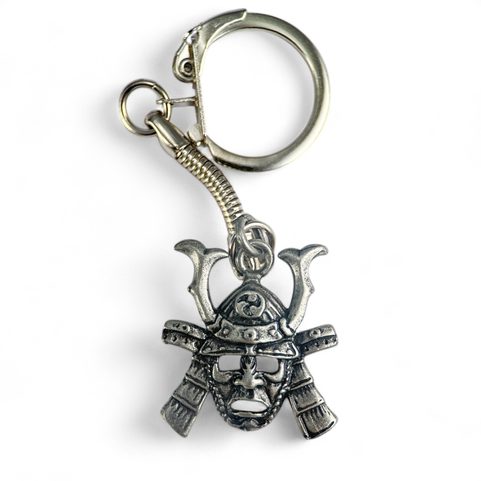 SAMOURAÏ, PORTE-CLÉS, ZINC, ARGENT ANTIQUE