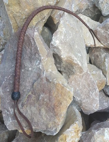 SMALL WHIP, LEATHER, BROWN