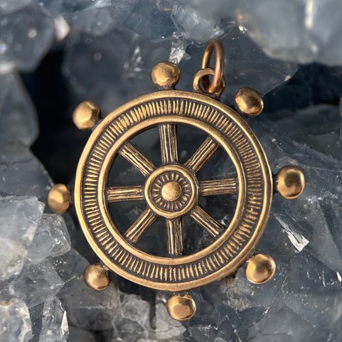 STEERING WHEEL, MASSIVE BRONZE PENDANT