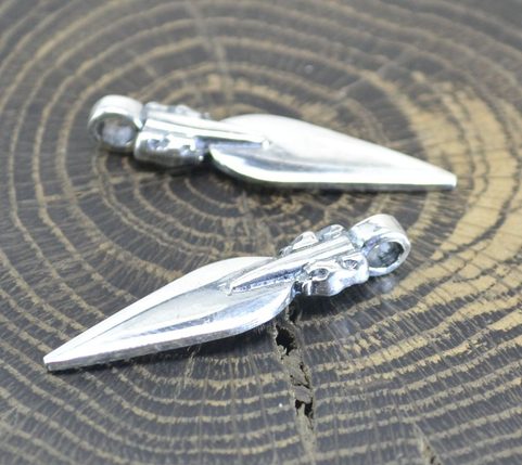 VENDEL SPEAR WITH BEAR, STERLING SILVER PENDANT