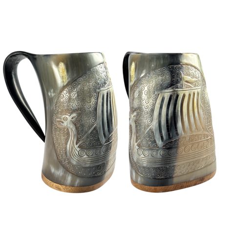 DRAKKAR, VIKING SHIP, HORN CUP