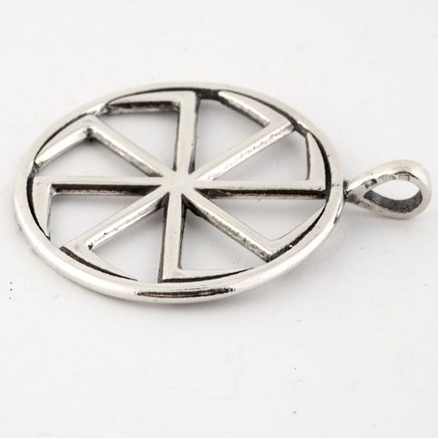SLAVIC SUN WHEEL TALISMAN, SILVER AG 925, PENDANT