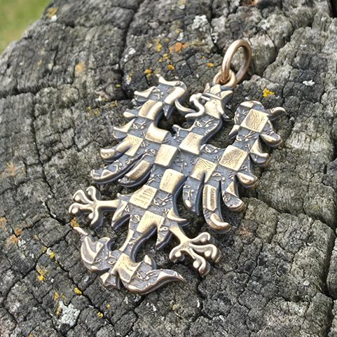 PENDENTIF L'AIGLE DE MORAVIE, EN BRONZE