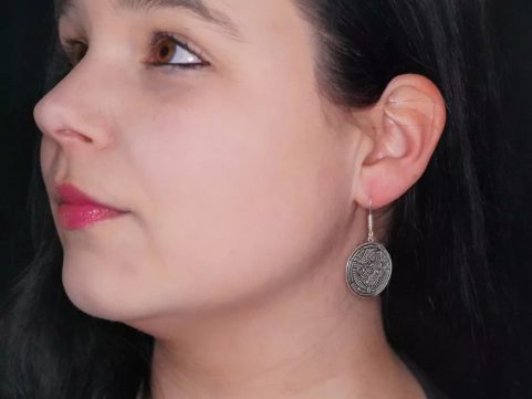 GRIPPING BEAST - VIKING EARRINGS, BRONZE