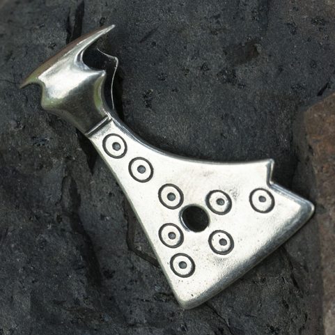 AXE OF PERUN, SILVER SLAVIC TALISMAN, AG 925