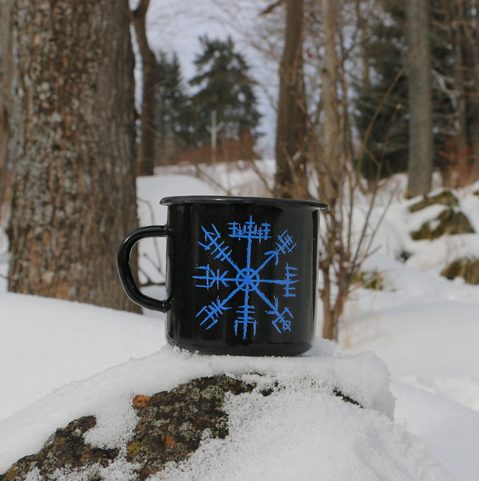 VEGVÍSIR ZINNBECHER, EMAILLEBECHER