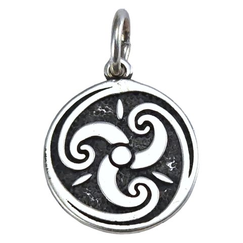 TRISKEL CELTIQUE, SPIRALE, PENDENTIF ARGENT, ARGENT 925