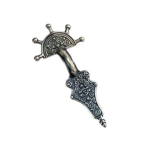 FIBULA - BRIDGE SLAVIC PENDANT, SERBIA, SILVER 925
