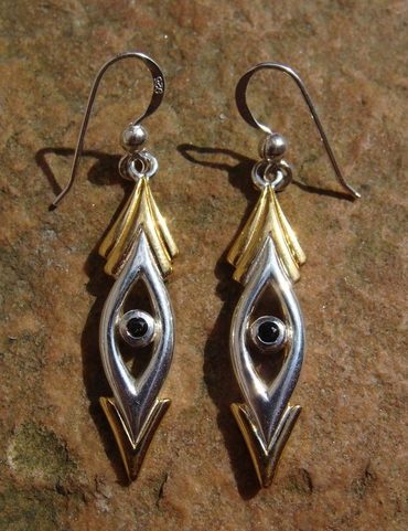 THE EYES, BLACK MAGIC COLLECTION, SILVER EARRINGS, AG 925