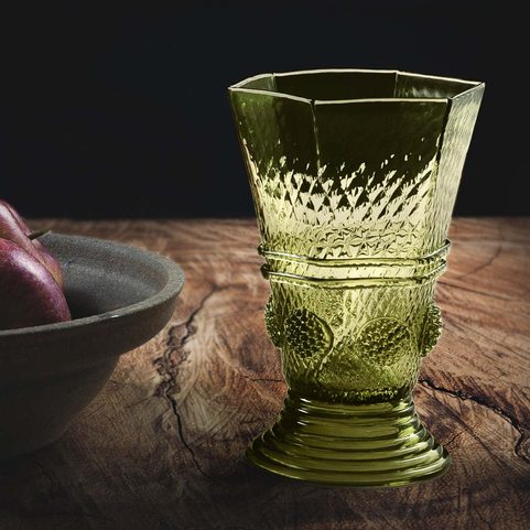 HEXAGON WINE GLASS, 16TH CENTURY GERMANY