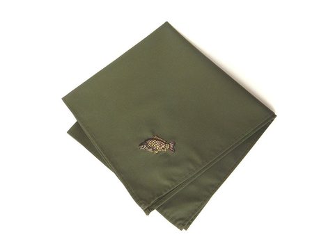 FISHING HANDKERCHIEF WITH CARP EMBROIDERY