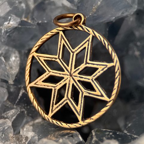 ALATYR - STAR OF ROD, BRONZE PENDANT