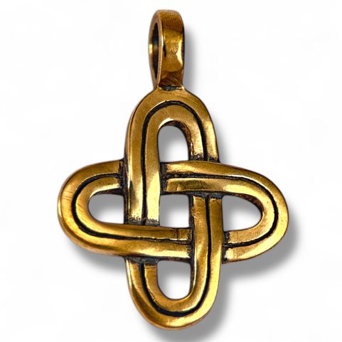 SIMPLE KNOT, BRONZE PENDANT