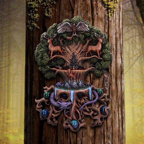 YGGDRASIL, WALL PLAQUE, ANNE STOKES 30.5 CM