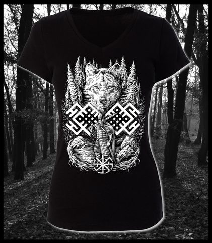WOLF WARRIOR, SLAVIC LADIES' T-SHIRT