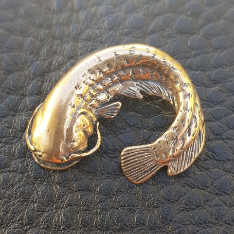 CATFISH, FISHING PENDANT, BRONZE