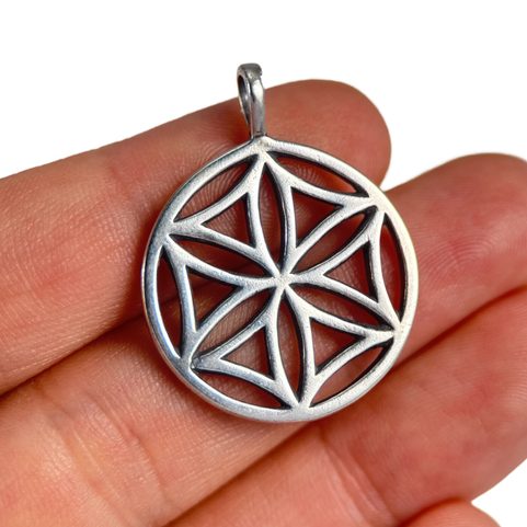 FLEUR DE SOLEIL II, PENDENTIF EN ARGENT