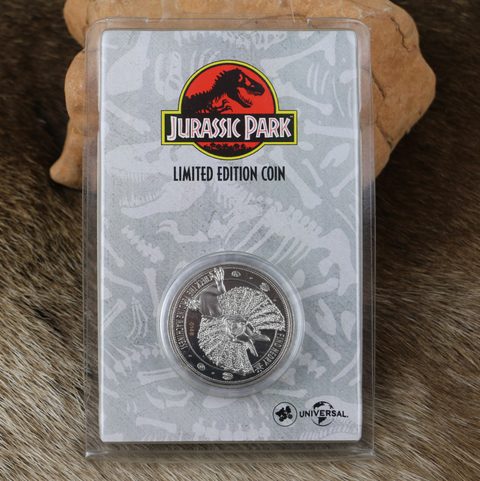 DILOPHOSAURUS - JURASSIC PARK COLLECTABLE COIN 25TH ANNIVERSARY
