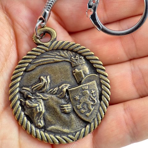 PŘEMYSL OTAKAR II. - CHEVALIER, PORTE-CLÉS LAITON ANCIEN