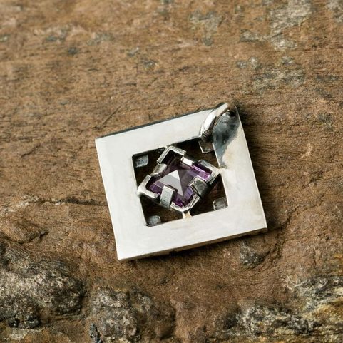 ACANTHA - PENDENTIF, AMÉTHYSTE, ARGENT