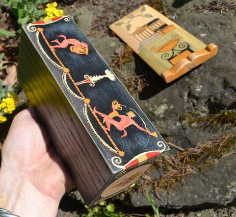 SATYROS, ANCIENT ROME WOODEN BOX, REPLICA