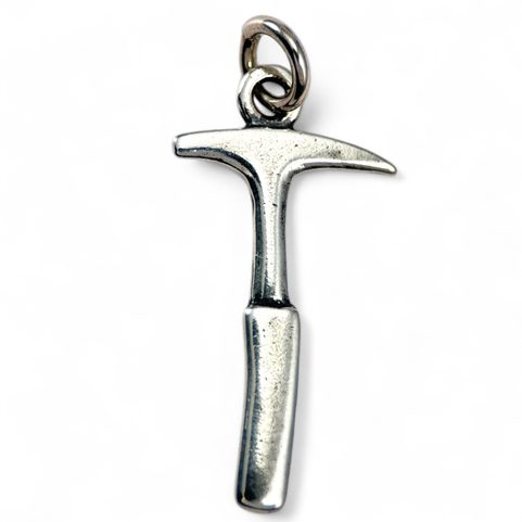 GEOLOGICAL HAMMER, SILVER PENDANT