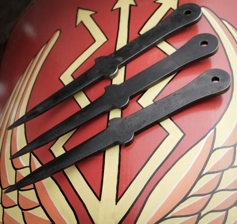 GLADIATOR THROWING KNIVES BLACK 6MM SET OF 3