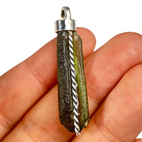 ADRIA, PENDANT, MOLDAVITE, SILVER 925/1000