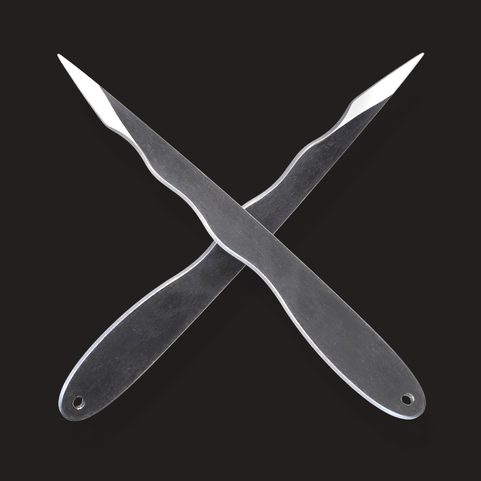 FLAMED BLADE, THROWING KNIFE