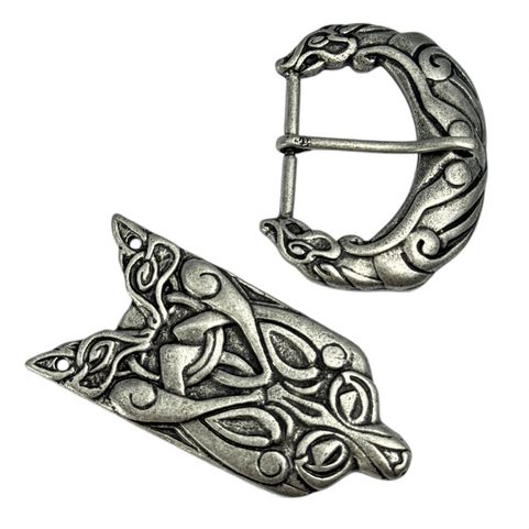 FENRIR STYLE BORRE - BOUCLE DE CEINTURE ET ZINC ARGENT ANTIQUE