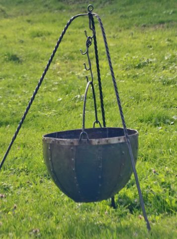 HAKENSET FÜR DEN TOPF - GESCHMIEDET, VERSTELLBAR