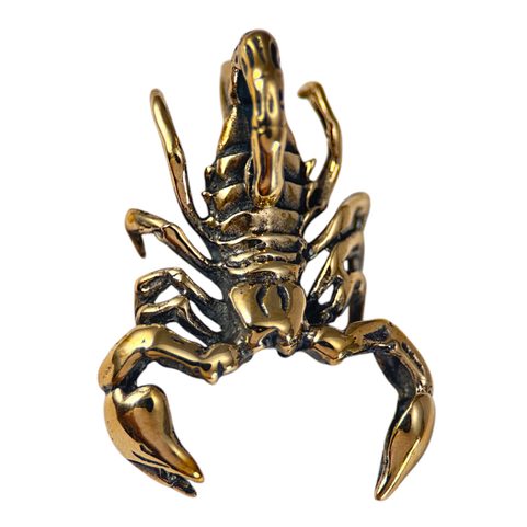 SCORPION, MASSIVES HALSAMULETT, BRONZE