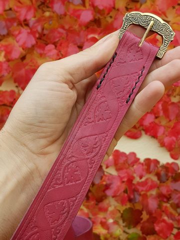 VINUM, GOKSTAD BELT, RED LEATHER