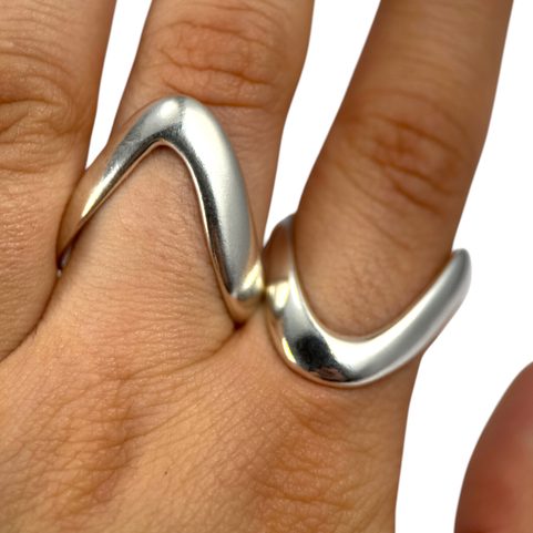 KELTISCHER RING, BOJE, DIREKTE REPLIK, GEGOSSEN NACH ORIGINAL, AG 925, 10G