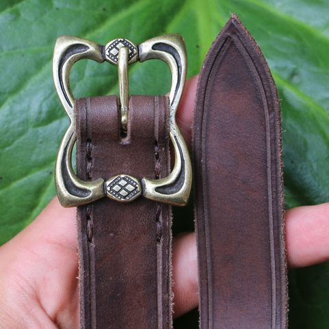 UMBRIA, BROWN LEATHER BELT