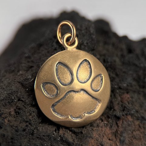 CAT TRACK, PENDANT, BRONZE