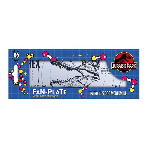 JURASSIC PARK BLECHSCHILD T-REX SCHEMA - JURASSIC PARK SCHILD