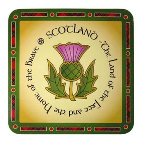 WOODEN COASTER SCOTLAND THE BRAVE