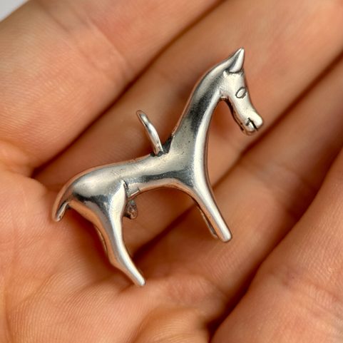 SILVER CELTIC HORSE PENDANT, JOEUVRES, SILVER 925