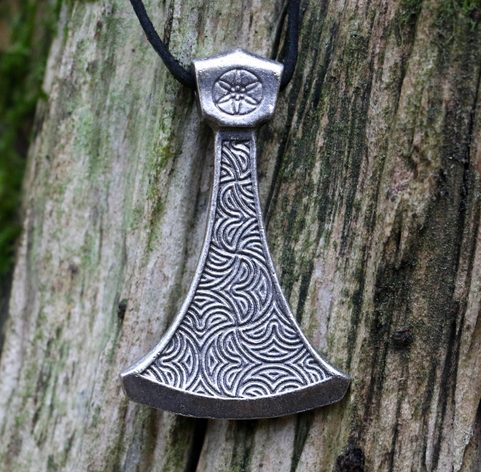 PERUN'S AXE, PENDANT, PEWTER