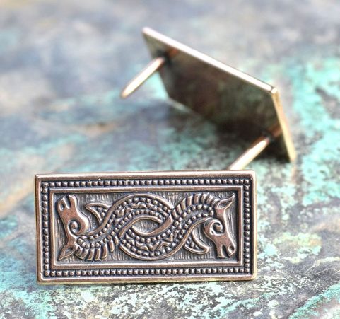 SLEIPNIR, VIKING BELT CONCHO, BRONZE