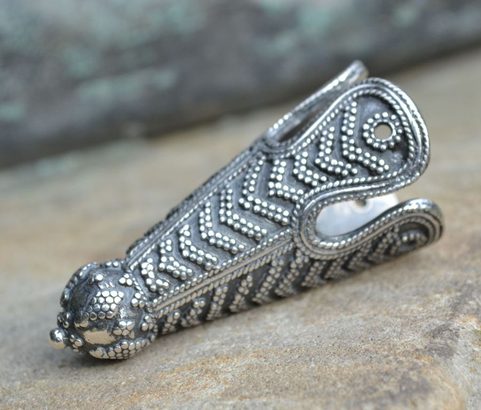 VIKING CAP END, BIRKA, STERLING SILVER, 22 G