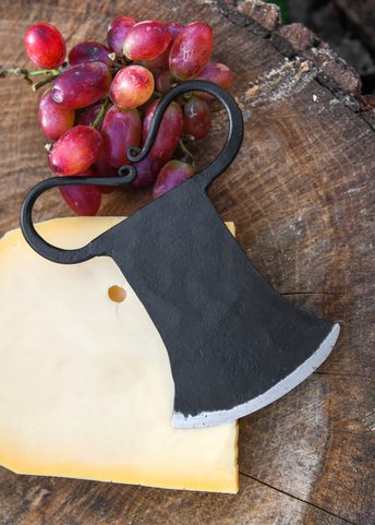 CHEESE KNIFE OR HERB CLEAVER, FORGED STEEL, LARGE